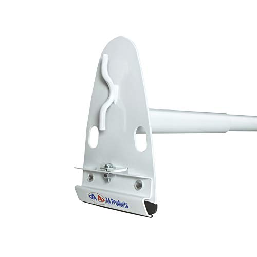 AA-Racks Model X37 Heavy Duty Rain-Gutter Van Roof Rack Round Bar Three Bar Set Steel Matte White