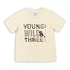Young Wild and Three Girl – Camiseta de tercer cumpleaños para niñas de 3 años