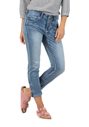 Timezone 7/8 Damen Jeans Slim NALITZ 7/8- Mid Waist - Slim Fit - Blau W25-W33, Größe:W 29, Farbe:3014-3547 Fresh Indigo Wash