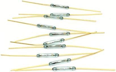 50PCS MKA10110 Reed Switch 1.8 * 10mm Magnetic Control Switch Green Glass Reed Switches Glass Normally Open Contact For Sensors