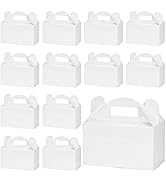 MOORAY 50 Pack Treat Boxes Candy Boxes Gable Boxes Party Favor Boxes with Handles Goodie Boxes Pa...