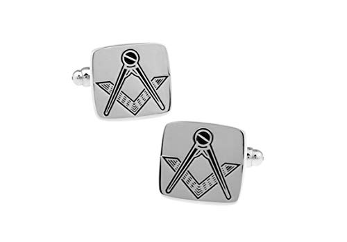 Mancuernillas clásicas KnBoB para hombre en plata miniatura 1