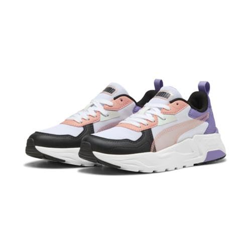 Puma JR 402265 Scarpe da ginnastica, Trinity Light Brary Dreams Bambina, 25 Colori Primavera Estate Puma Bianco/Rosa Frutto/Puma Nero/Lavanda Alert (02), 23.0 cm