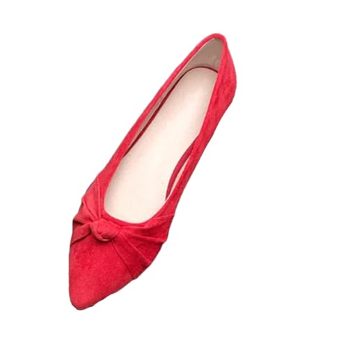 Women Pointed Toe Solid Color Flats Shoes Simple Basic Shoes