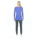 Natural Uniforms Women's Long Sleeve Extra Wide Scoop-Neck T-Shirt Under Scrub (Ceil Blue, Medium)