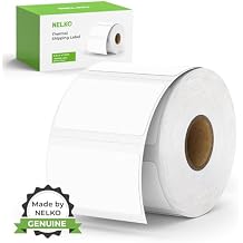 Nelko Genuine 2.25" x 1.25" Direct Thermal Labels, Barcode Labels Compatible with Nelko PL70E Label Printers, Self-Adhesive Labels, Barcode Stickers, White/1000 Labels Commercial Grade