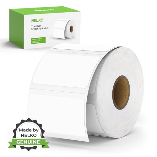 Nelko Genuine 2.25" x 1.25" Direct Thermal Labels, Barcode Labels Compatible with Nelko PL70E Label Printers, Self-Adhesive Labels, Barcode Stickers,