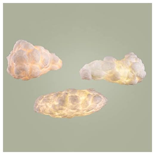 OSALADI Lámpara Colgante Sombra Nube Lámpara Colgante Led Cubierta De Luz De Papel En Forma De Nube Lámpara De Araña Moderna Lámpara De Nube Oscura Araña De Nubes Blanco Luz De Noche Chica