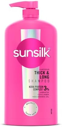 Sunsilk Luscious Thick & Long Shampoo 1L || with 3% KERA-PROTEIN COMPLEX for Thicker, Fuller & Bouncier Hair