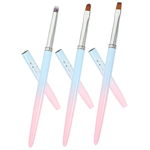 Didiseaon 3pcs Nail Art Pen Set French Brush for Nails Art Brushes Gel Painting Manicure Tool