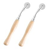 HORIALENCE Rotella Delimitata in Inox e Legno Manico, 2 per Tracciare Scansione Precisione...