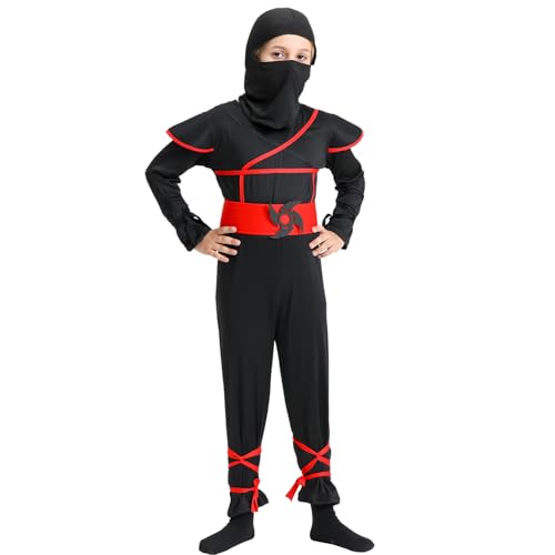 Disfraz completo ninja musculoso para niños miniatura 7