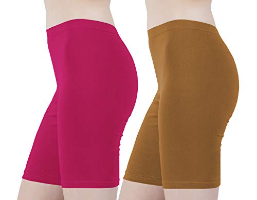Image of Buy That Trendz Cotton Lycra Tight Fit Stretchable Cycling Shorts Womens | Shorties for Active wear /Exercise /Workout /Yoga /Gym /Cycle /Running Red Grey Combo Pack of 2