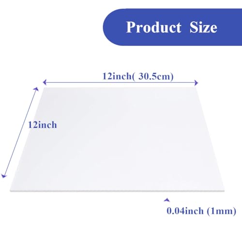 Image of Plexiglass Sheets 12 inchx12 inchx0.04 inch (5Pack)-PET Panels for DIY Crafts, Frames, Signs, Windows, Table Tops, Painting. Durable, Clear Acrylic Plexiglass Sheet, Ideal for Door Scratch Protectors