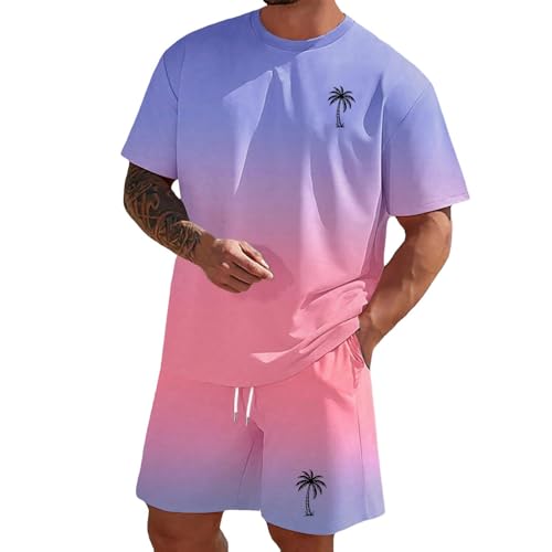 Survêtement homme respirant et confortable ensemble short t-shirt