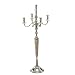 WHW Whole House Worlds Romantic Hamptons Tall Five Candle Silver Candelabra, Hand Crafted of Silver Aluminum Nickel, Over 3 FT High, (41.25 Inches)