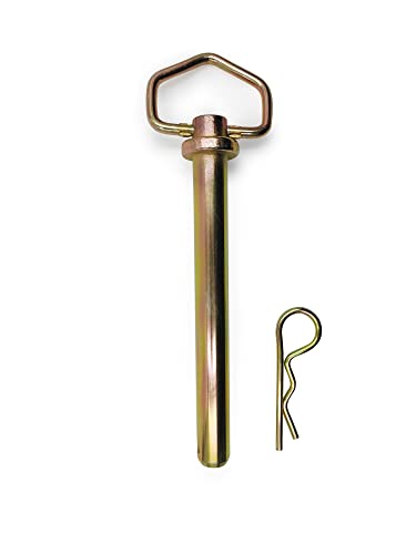 Swivel Handle Hitch Pin with yellow zinc coating,Hitch Pin with Clip Accessories for Tractors,Towing Cargo, Boat, RV, Car