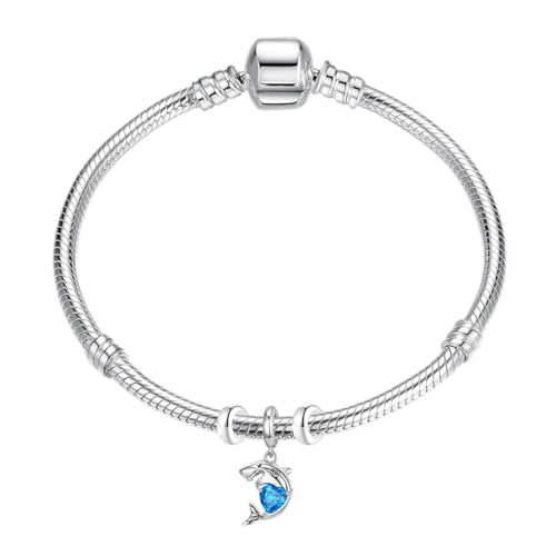 Shark Charm 925 Sterling Silver Dog Charms Cat Bead Lucky Animal Pendant for Pandora Charms Bracelet-Gift for Anniversary Birthday Christmas Day3