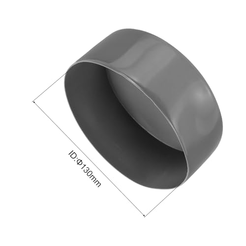 Image of uxcell 4pcs Rubber End Caps 5 1 /8 inch(130mm) ID Vinyl Round End Cap Cover Screw Thread Protectors Dark Grey, 50mm Height