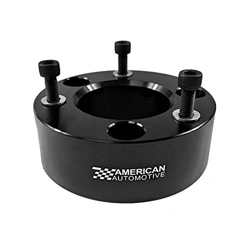 American Automotive - Full Lift Kit for 2004-2020 F-150 [2WD/4WD] 3" Front Aircraft Billet Steel Strut Spacers + 3" Rear Steel Lift Blocks + 12" U-Bolts (Black) by American Automotive - Image 2