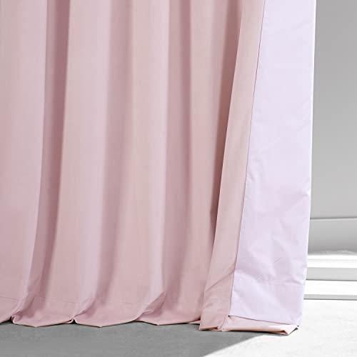 Image of HPD Half Price Drapes Signature Plush Velvet Blackout Curtains for Bedroom (1 Panel), 50W X 108L Hotel Black Out Curtains for Living Room, Thermal Insulated Blackout Curtains for Windows, Rose Water