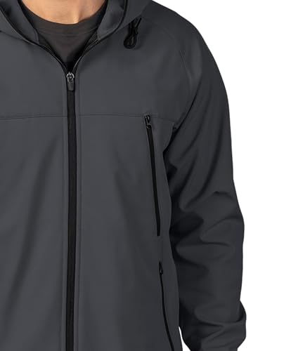 AFC Men's Soft Shell Hooded Jacket Microfleece Lining Blue Coat 3x & 4x Only4