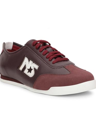 Image of North Star 8515: Kawasaki 2.0 E Maroon Sneakers Sports Lace-Up Casual Shoes for Men