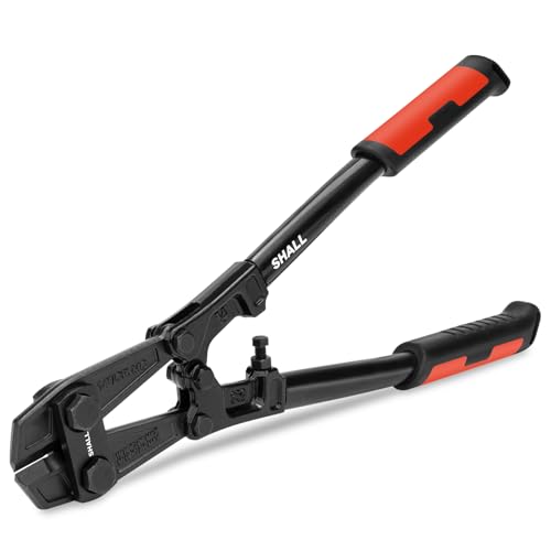 SHALL 14 Bolt Cutter Heavy Duty Lock Cutter Chain Cutter Ergonomic Handle More Efficient Leverage for Cutting Locks Chains & Iron Wire