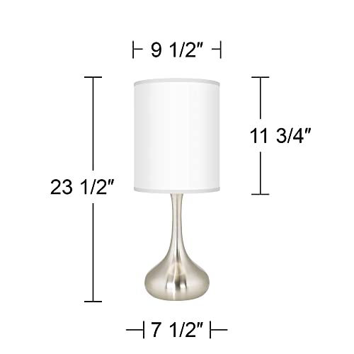 Lámpara de Mesa Moderna Gota 23.5 pulg. Base Níquel Cepillado Roja miniatura 5