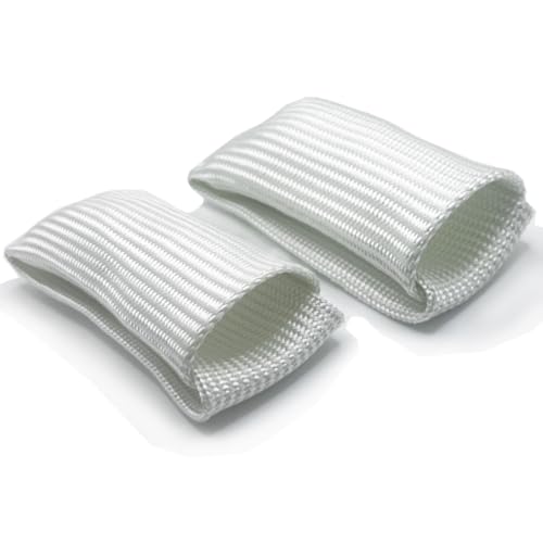 DEGEOBERLIN L & XL Welding Glove Finger Heat Shield Tightly Knitted White Fiberglass Pack of 2
