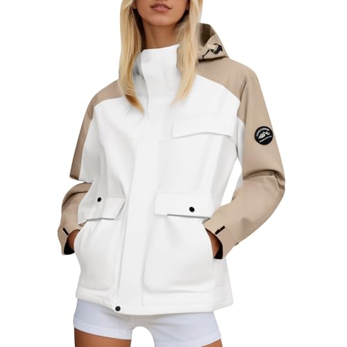 Chubasquero impermeable de mujer para senderismo en días de lluvia y viento
