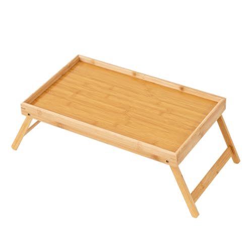 Foldable Serving Tray Table Wooden Serving Tray Wooden Food Tray Bed Dining Tray Desk Wooden Tea Tray Foldable Dining Table for Dinner Afternoon Tea Living Room and Bedroom