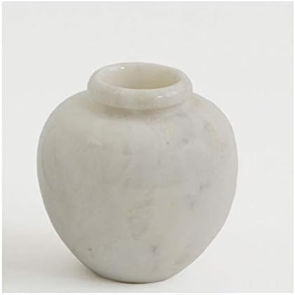 CBAM Vaso Profumatore in Marmo Bianco - Jarrón de mármol blanco italiano decorativo, diseño clásico, fabricado en Italia