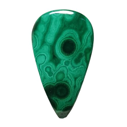 Pierre gemme malachite plate 47x35mm : fixez facilement vos cabochons de bijoux