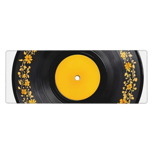 Grand tapis de souris caoutchouc antidérapant motif vinyle pour maison