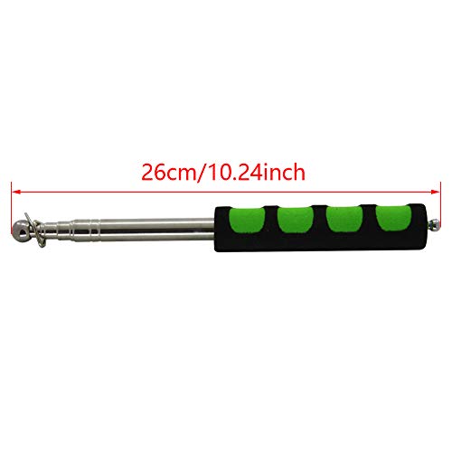 Image of Othmro 1Pcs Hollow Telescopic Teachers Pointer, Teaching Pointer Stick for Classroom, Metal Hand Retractable Pointer Extended Length 55.1 inch, Handheld Presenter Whiteboard Pointer (Green)