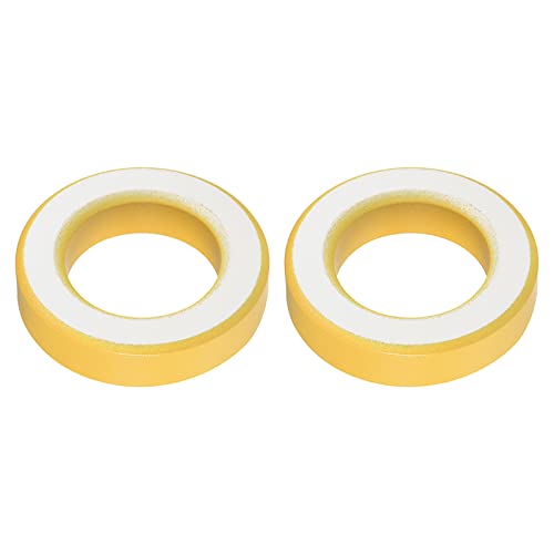 YOKIVE 2 Pcs Toroid Core, Ferrite Chokes Ring Iron Powder Inductor Ferrite Rings, Good for Power Transformers (Yellow White, 33.7mm x 19.3mm x 11.3mm)