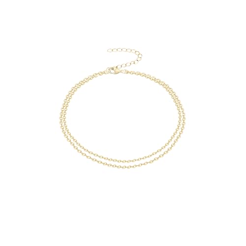 Image of Womens Dainty Gold Chain Bracelet,Simple Layered Chain Bracelets,Beaded Turquoise Bracelet,Charm Crystal Bar,Heart,Karma,Triangle,Pearl Bracelets for Women