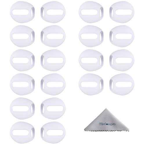 Wisdompro Earpods Covers Ear Tips for Airpods, 10 Pairs Ultra Thin Soft Silicone Anti-slip Dust Proof Protective Tips Ear Skins Pads Accessories for Apple AirPods 2 and for AirPods 1 - White