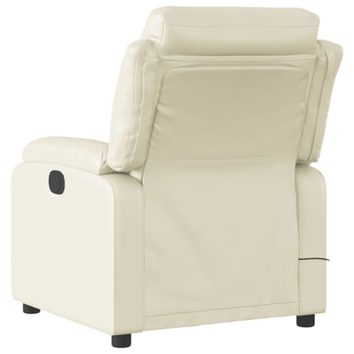 Gecheer Massagesessel mit Relaxfunktion, Kunstleder, Creme, Sessel Wohnzimmer Fernsehsessel Liegesessel für Entspannung Homeoffice Leseecke3206161 – Bild 5