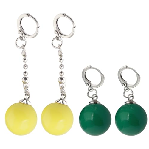 Ya en mundofriki.es: 2 Pares Pendientes Vintage de Anime con Incrustaciones de Ágata Amarilla Perlas Redondas Pendientes de Clip Cuelga de Calidad Unisex para la Oreja para Hombres Mujeres y Fan de Anime