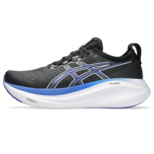 ASICS Men's Gel-Nimbus 27 Running Shoes, 11, Black/Dark Cobalt