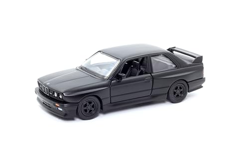 D-Power 1:36 Diecast BMW M3 E30 (1986-1991) Matte Black Collectible Miniature Car Model