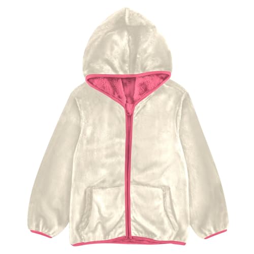 GuoChe White Boy Hooded Fleece Jacket