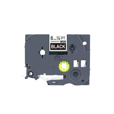 IDIK 1PK White on Black Standard Laminated Label Tape Compatible for Brother P-Touch TZe-315 TZ315 TZe315(6mm x 8m)