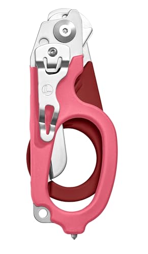 Image of LEATHERMAN, Raptor Rescue, 6-in-1 Heavy-Duty Emergency /Trauma Shears with Carbide Glass Breaker & Strap Cutter, Made in the USA, Raspberry Rose