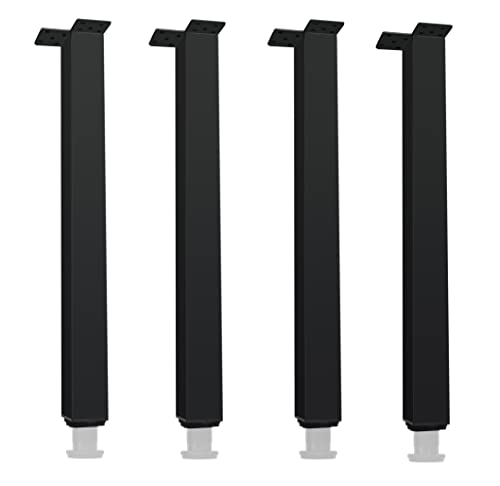 Adjustable Table Legs 28 inch Furniture Legs Heavy Duty Metal Desk Leg Square Coffee Table Legs Set of 4,28