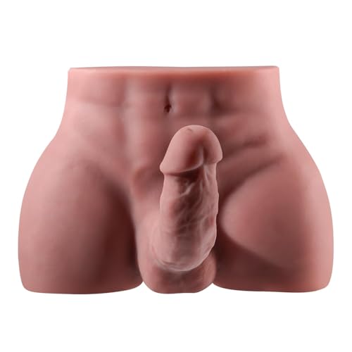 Image of Brown Male Sex Doll with Flexible Dildo,Realistic Thick Dildo for Women Men Gay Couple,10.2x7.1 inch,7.7lb