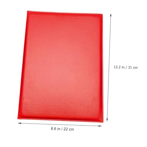 Pochette de certificat Veemoon en cuir synthétique étui rouge rigide