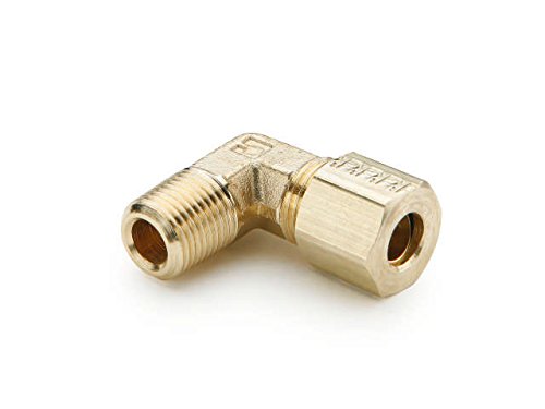 Parker Hannifin 169C-4-4-pk20 Male Elbow Compression Fitting, Forged, 1/4" Compression Tube x 1/4" Male Thread, Brass (Pack of 20)